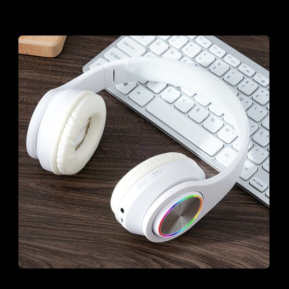 B39 Luminous Wireless Headset Game Call Folding Card Headset Bluetooth Headset - Picture 6 of 10